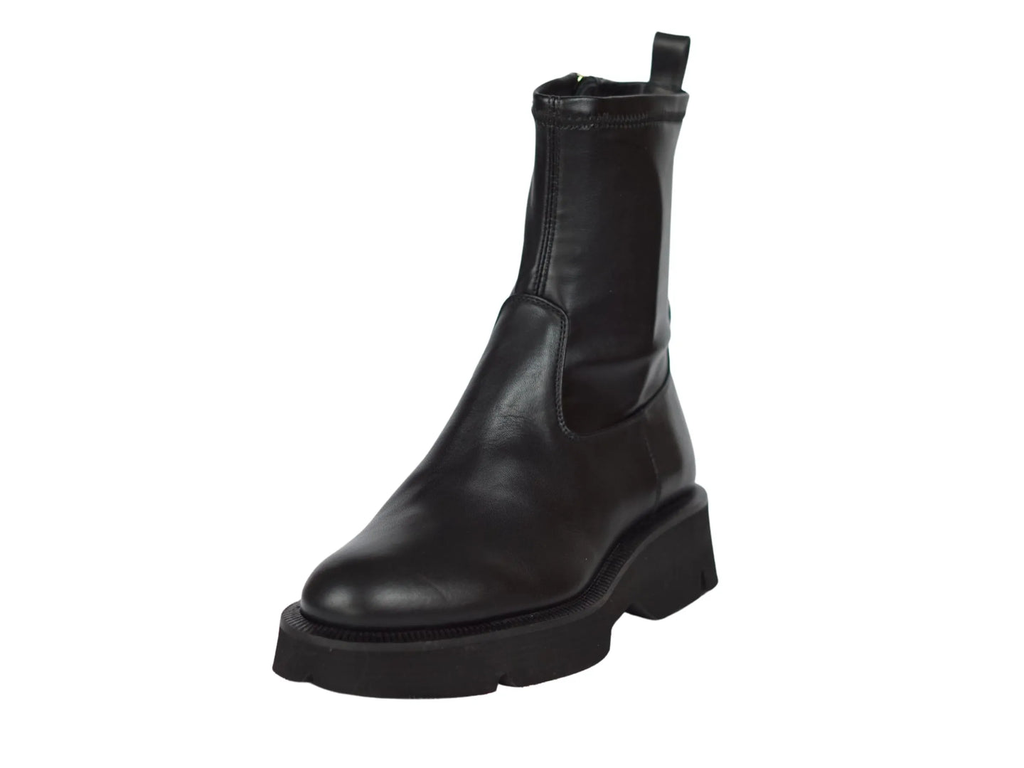 Stivaletto Lonigro Calzature pelle nera fondo gomma